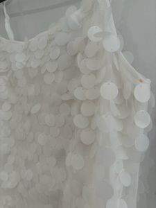 Stunning White Sequin Party Dress