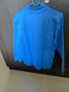 Adidas Blue &amp; Black Zip Neck Sweatshirt