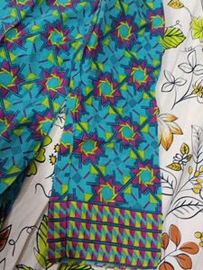 Blue Geometric Print Kurta
