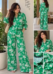Green Floral Co-Ords