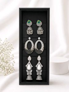 Exquisite 4 oxidised Earring Set