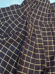 Stylish Brown Checked Dhoti Pants