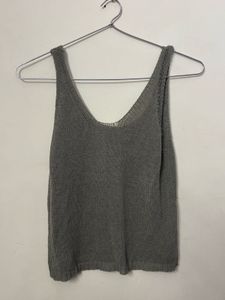 Grey Knit Tank Top