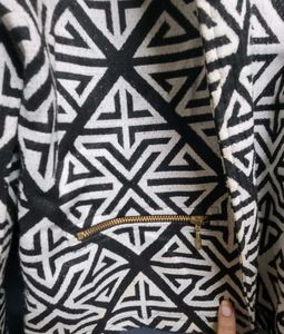 Front open Patterned Blazer Jacket
