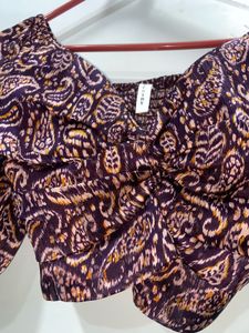 Boho Paisley Print Crop Top