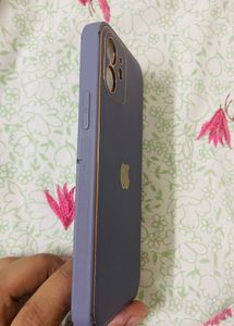 Purple iPhone 12 Case with Gold Trim