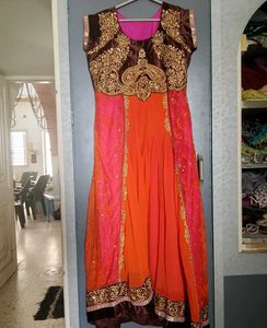 Beautiful Orange and Pink Gown