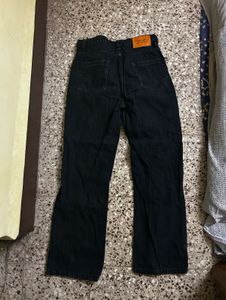 Black Wide Leg Denim Jeans