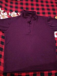 Ribbed Collared Pullover Top
