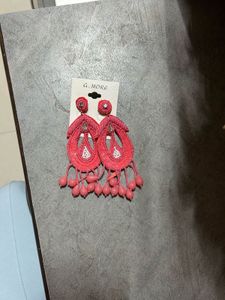 Peach / Pink Color Earrings