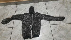 Sparkling Sequin Zip-Up Hoodie Jacket
