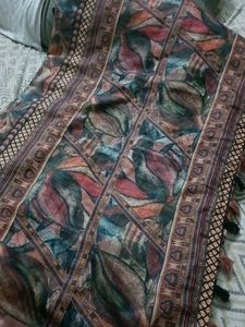 Bohemian Print Saree with Tassels