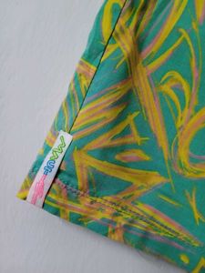 Retro Abstract Print Shorts