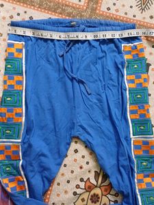 New Blue Embroidered Leggings