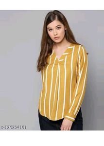 Chic Striped V-Neck Top
