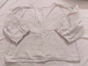 Lightweight Embroidered V-Neck Top