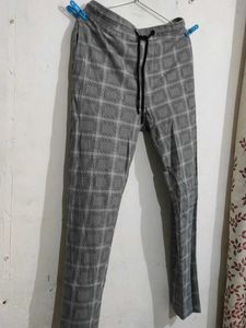 Gray Plaid Trousers