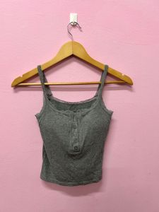 grey tank/ crop top