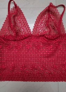 Red Lace Bralette &amp; Shorts Set