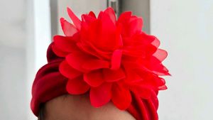 Adorable Red Baby Dress &amp; Hat Set &amp; purple cord se