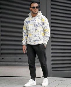Graffiti Print Hoodie (Cropp) – Size M