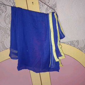 Stunning Yellow &amp; Blue Embroidered Ethnic Gown