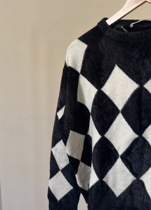 Boyfriend Argyle  Sweater