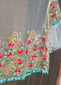 Floral Embroidered Sheer Top