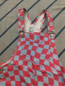 Checkered Girls Jumper Dress