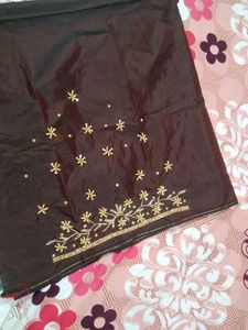 Hand Maggam Work Brown Blouse