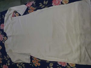 Elegant White Embroidered Kurti set