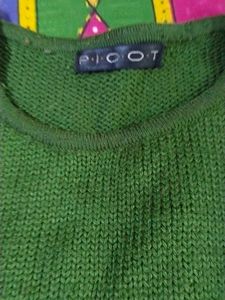 Green Embellished Sweater