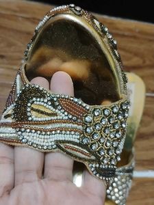 San Lee Beaded Heeled Slides