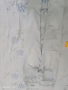 Light Blue &amp; Black High 28 Waist Jeans