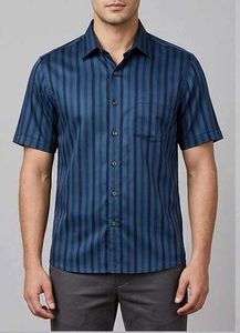 Men's Striped Short Sleeve Shirt