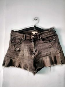 Distressed Denim Shorts