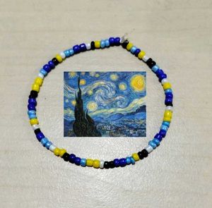 Spiderman + Van Gogh Beaded Bracelets Stack