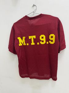 Shein Maroon Graphic T-Shirt with "99"