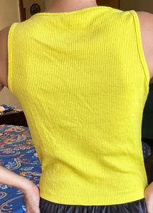 Ribbed Yellow Tank Top