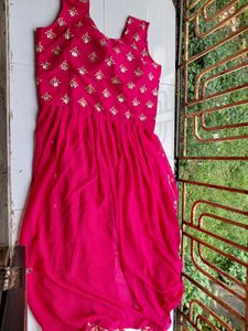 Stunning Red &amp; Gold Embroidered Sharara Suit Set