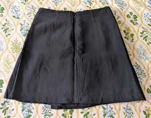 black mini skirt with built in shorts