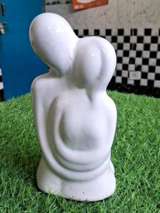Modern White Couple Sculpture