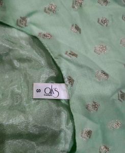 Stylish Mint Green Crop Top &amp; Skirt Set
