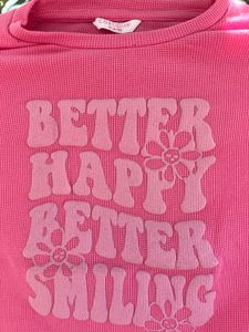 Hot Pink Girls crop top Graphic T shirt