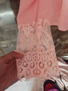 Chic Lace Detail Pink Top