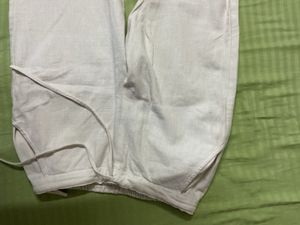 Comfortable White Ethnic Trousers