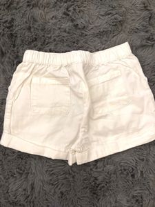 White Casual Shorts