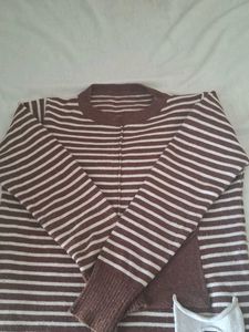 Chic Striped Knit Dress with Unique Pocket Detail