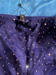 Sparkly Navy Blue Mesh Dress