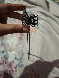 Vintage Butterfly Chain Hair Clip